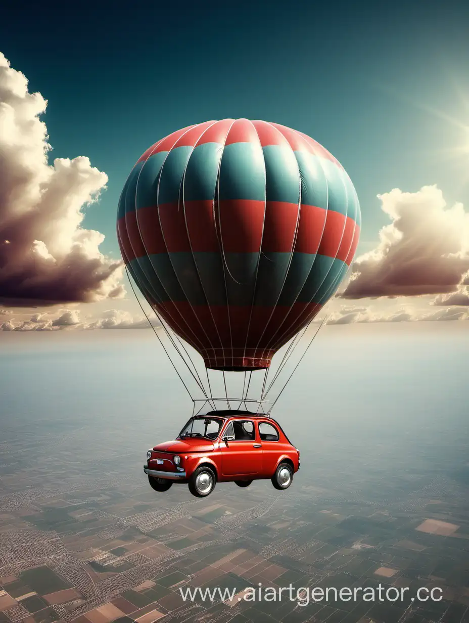 Vintage-Fiat-Soaring-Through-the-Sky-Balloon-Adventure