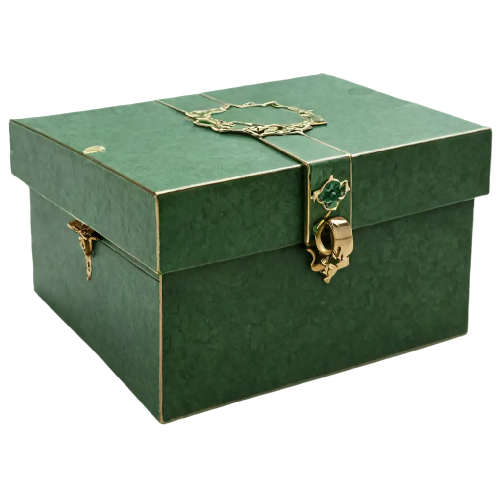 photograph of a pandora box design in greens