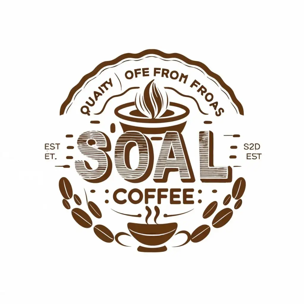 logo, Quality coffee from Laos, with the text "Soal Coffee", typography, be used in Technology industry