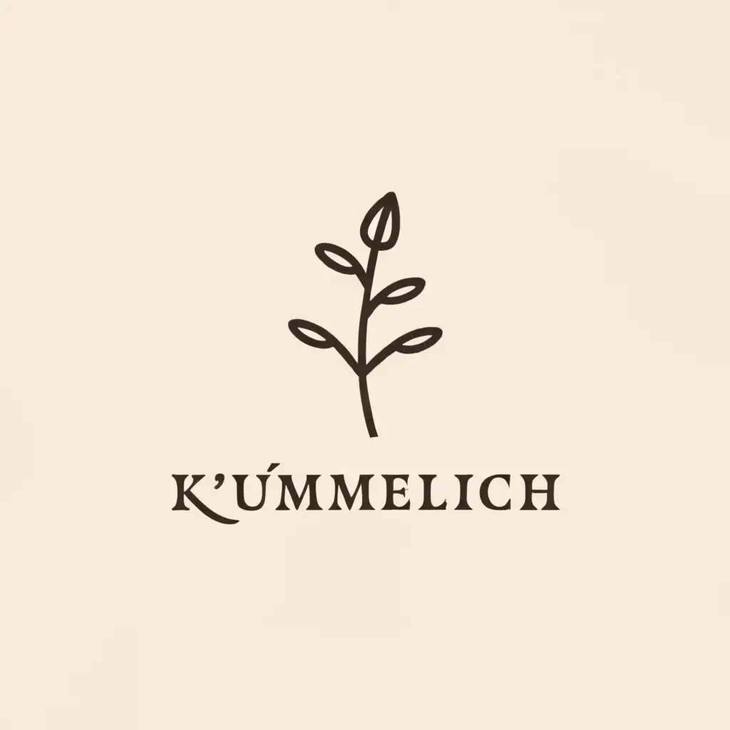 a logo design,with the text "kümmerlich", main symbol:Sad plant,Moderate,clear background