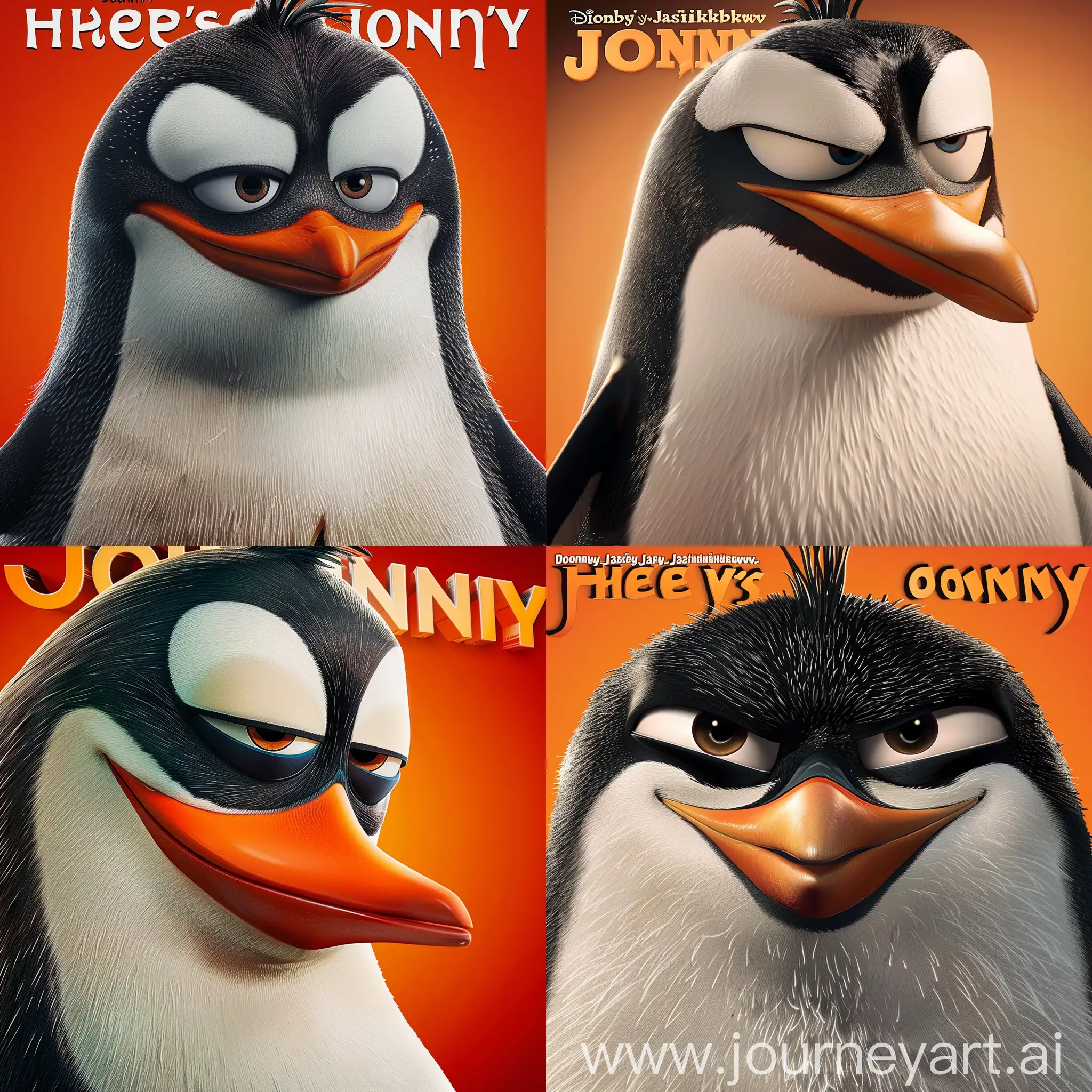 Whimsical-Penguin-Poster-by-Jaroslav-Doubrava-Johnny-in-3D-Animated-Movie