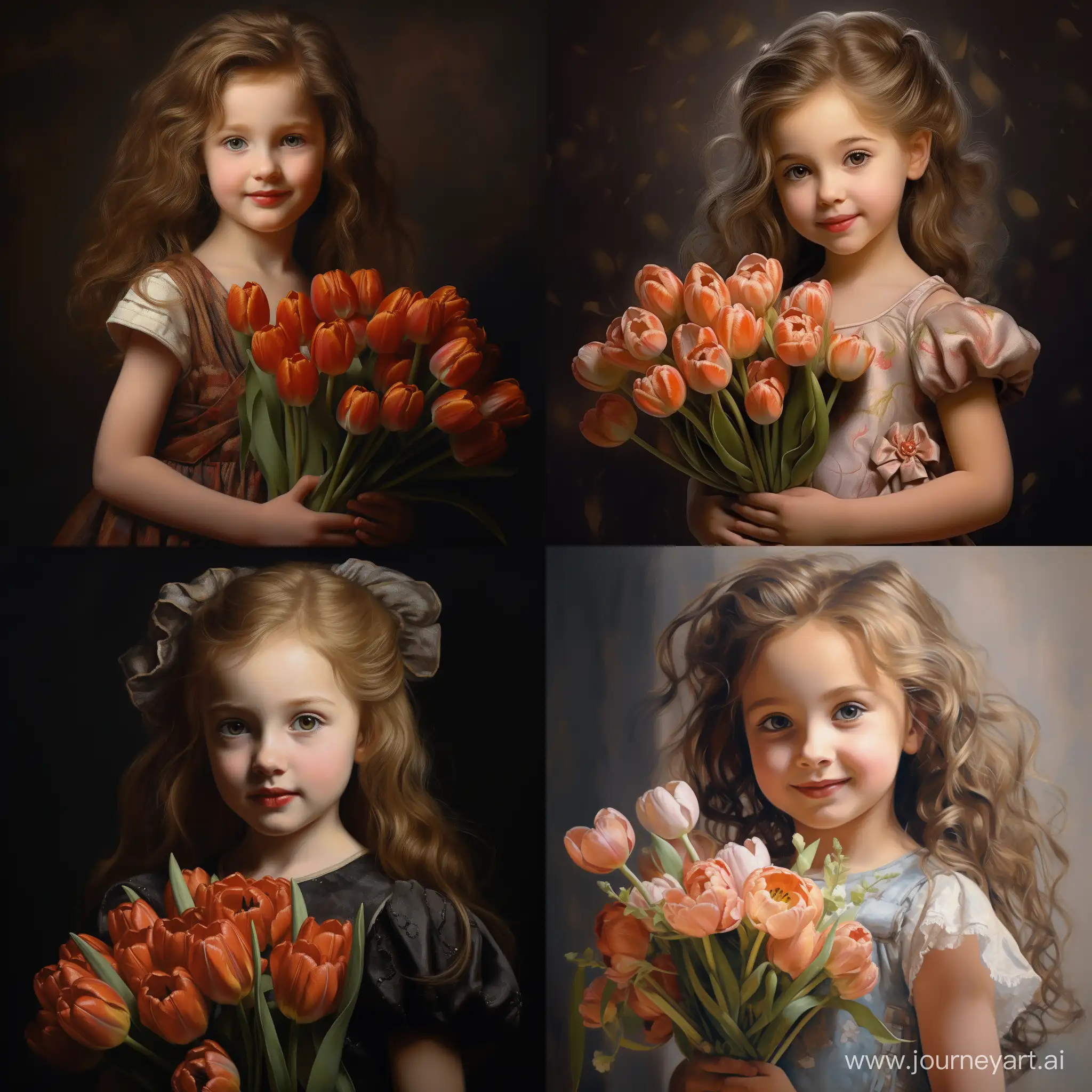 Adorable-Girl-with-Tulip-Bouquet-in-11-Aspect-Ratio