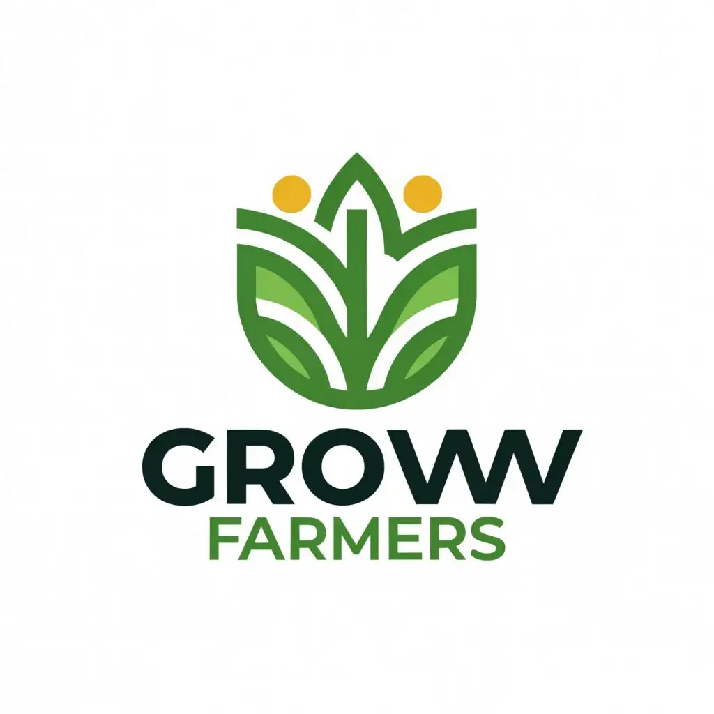 a logo design,with the text "Groww Farmers", main symbol:Fresh , Local, Forever,complex,clear background