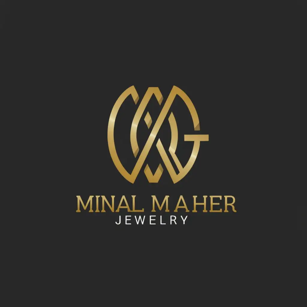 LOGO-Design-for-Minal-Maher-Jewelry-Elegant-Script-with-Shiny-Gemstone-and-Classic-Jewelry-Elements