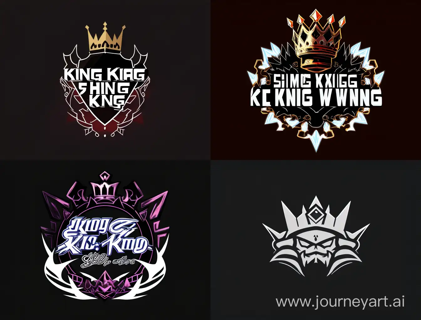 帮我设计一个游戏名称为王者战歌的游戏logo