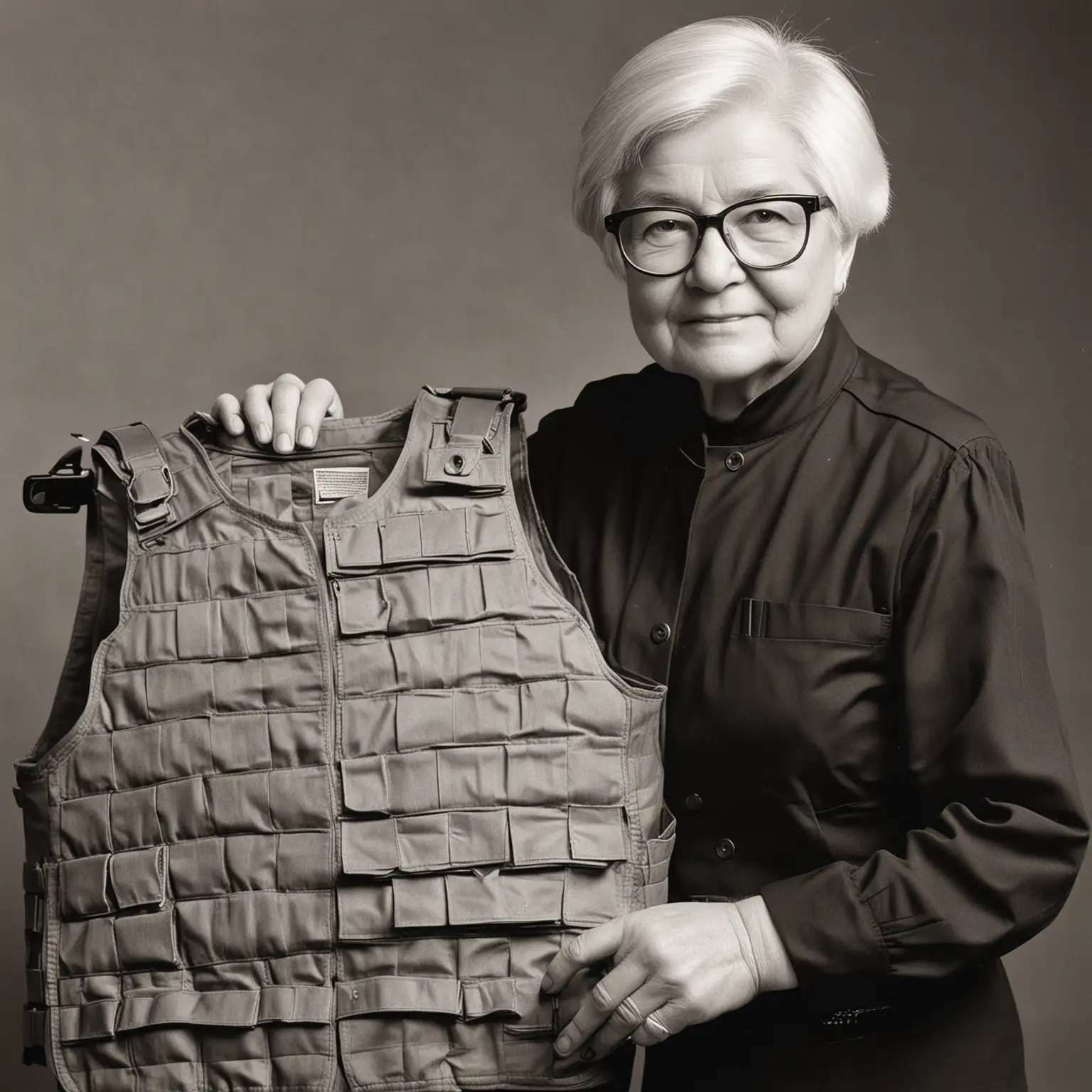 Inventor Stephanie Kwolek Crafting Bulletproof Vest Prototype