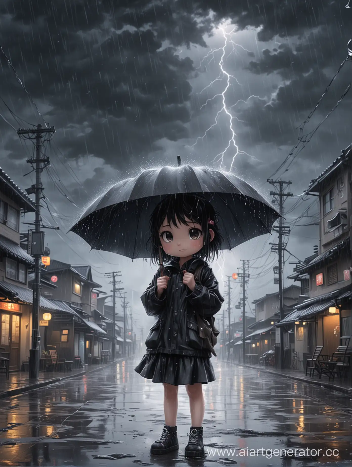 Kuromi-in-Real-World-Storm-Rainy-Sky-Encounter