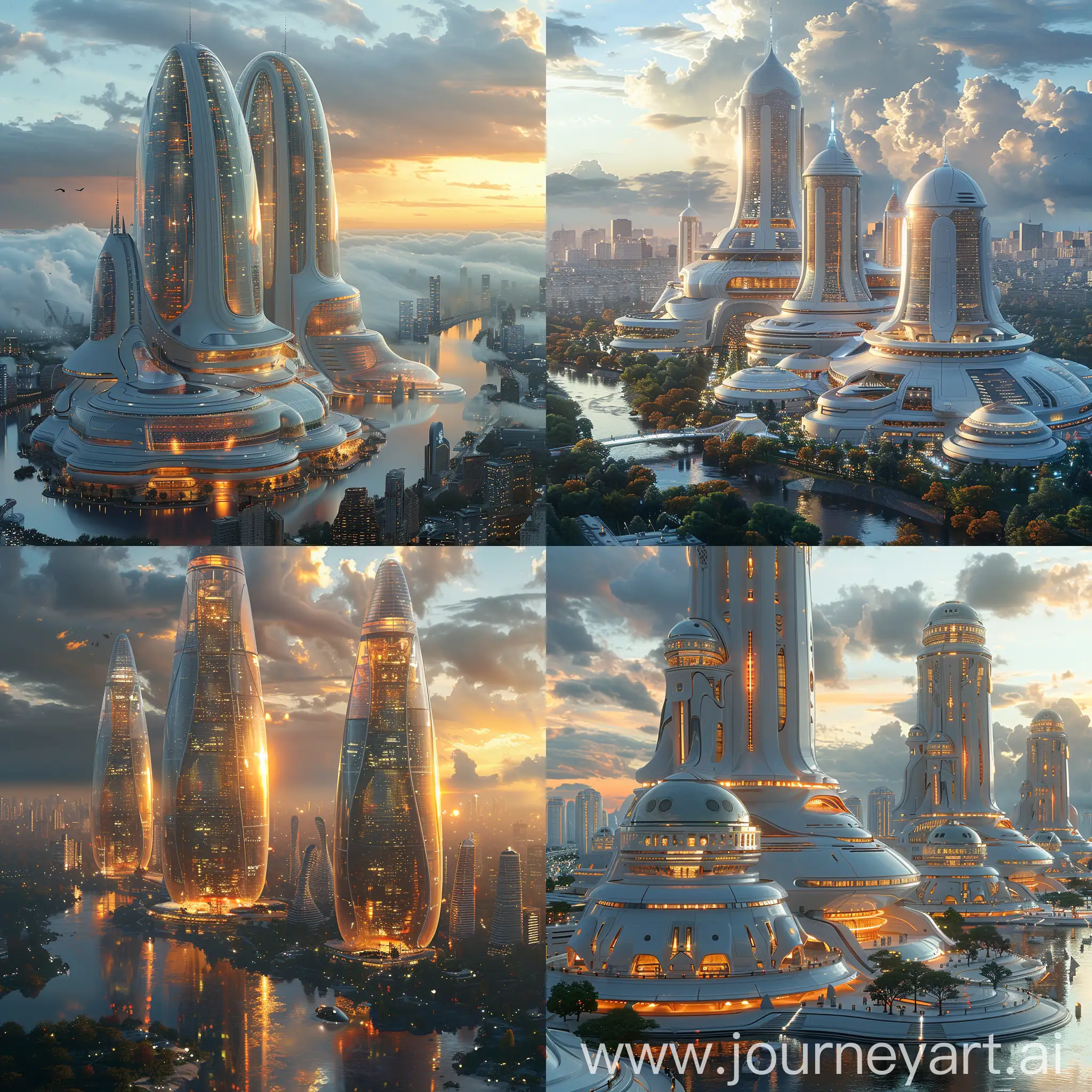 Ultra-modern Moscow of future, ultramodern Moscow of future, octane render --stylize 1000