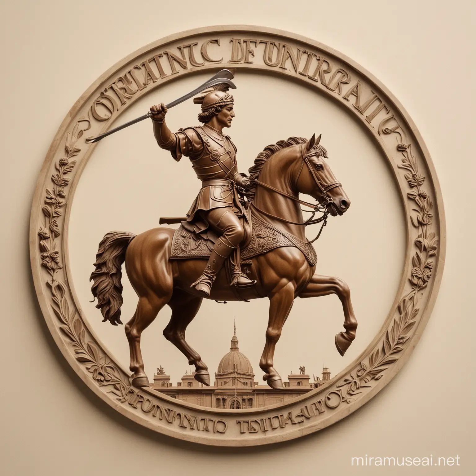 Politecnico di Torino Logo with Vittorio Emanuele II on Horseback