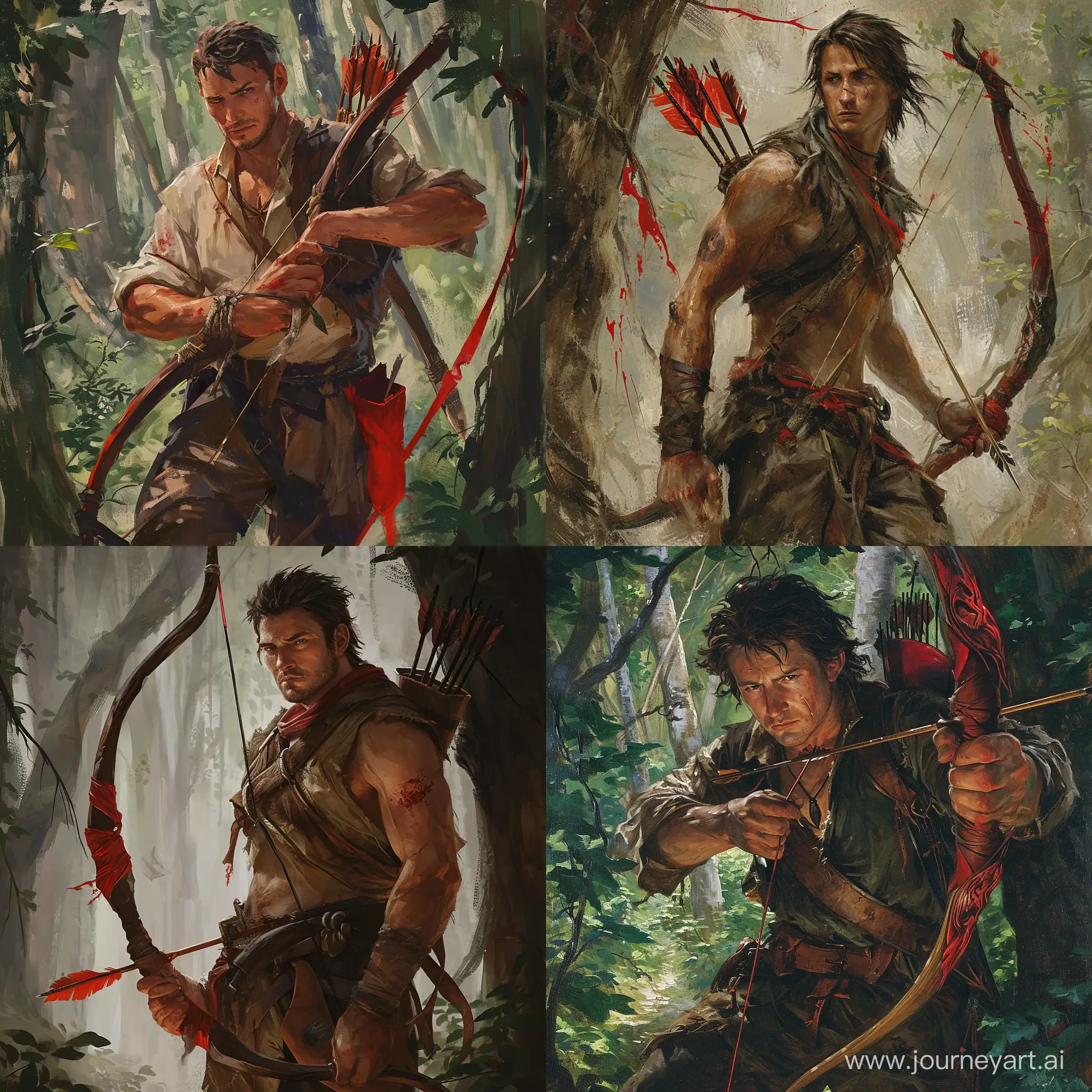Young-Wilderness-Survivor-with-Claw-Scar-Bow-and-Red-Quiver