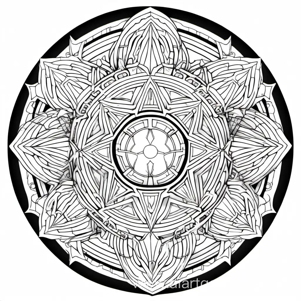 Attack-on-Titan-Mandala-Coloring-Intricate-Art-Inspired-by-Anime
