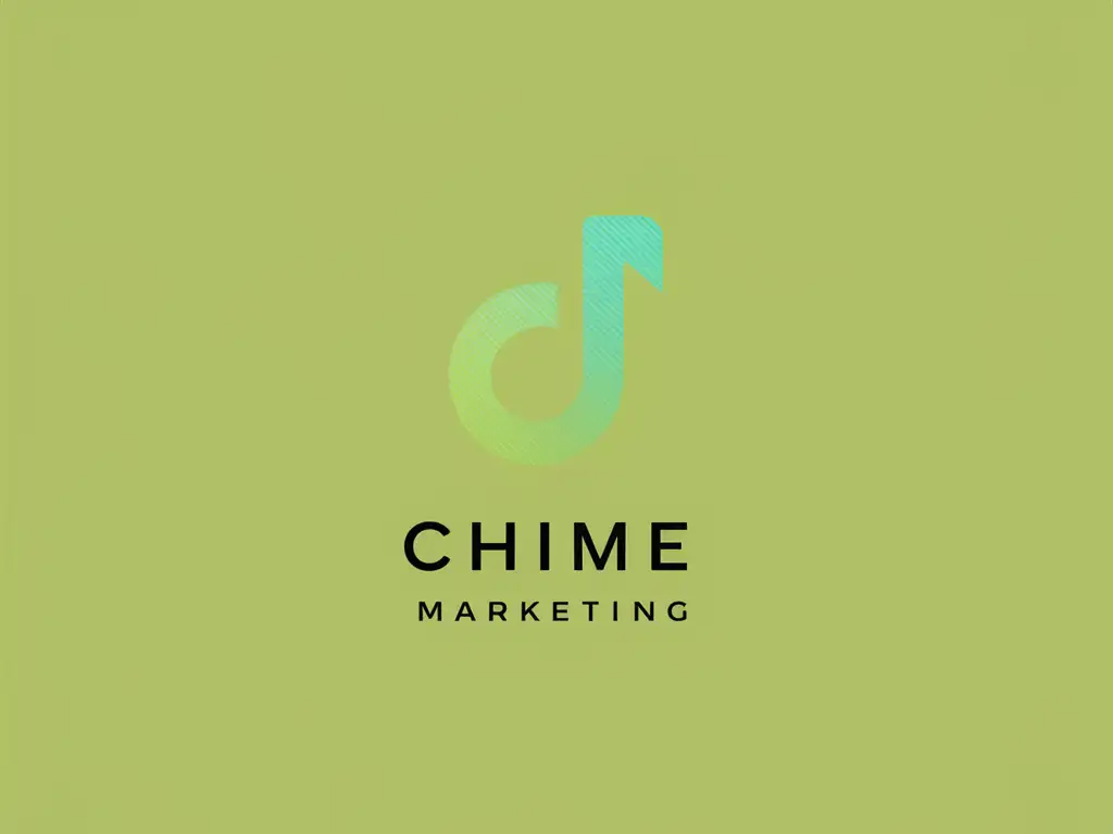Vibrant Minimalist Logo Design for Chime Marketing