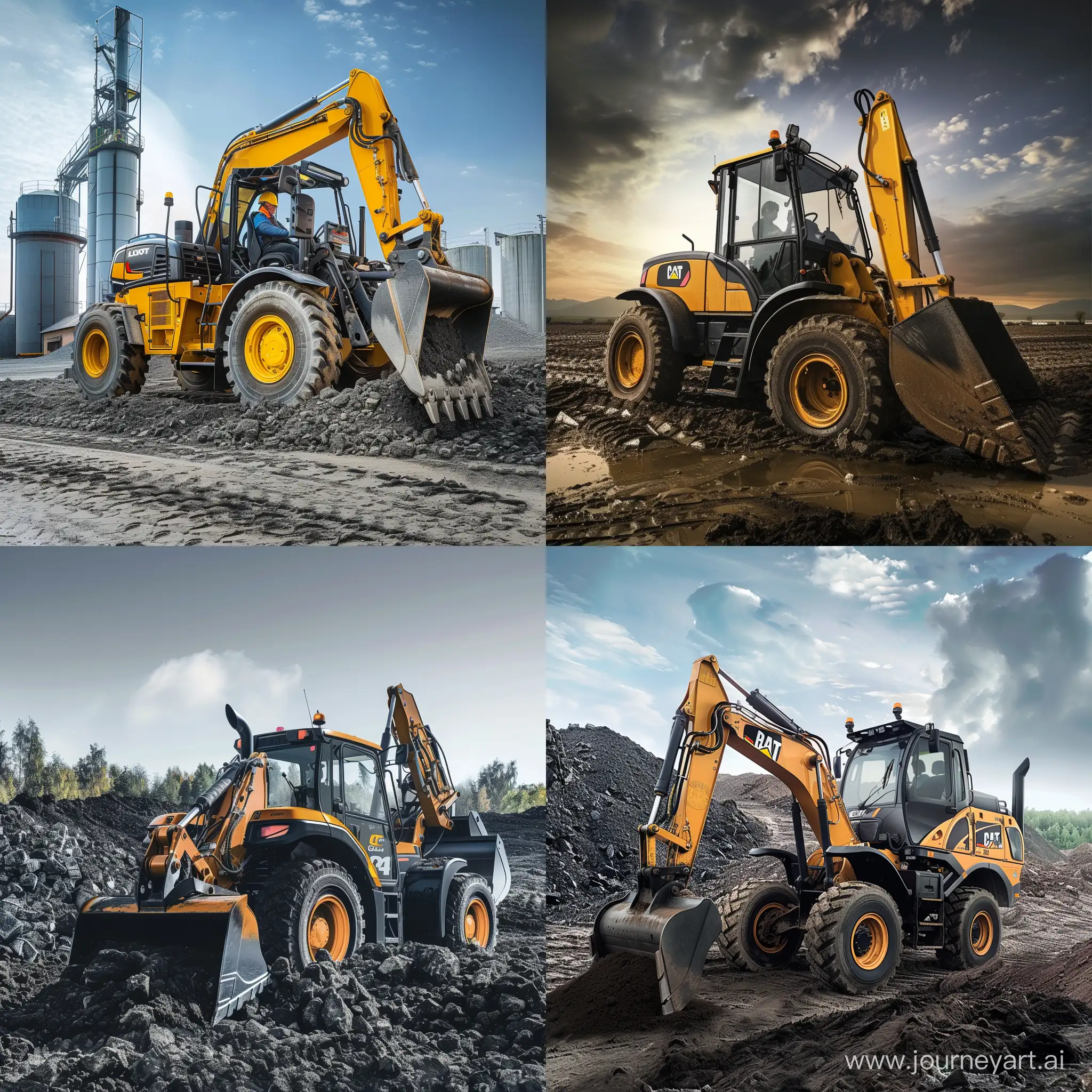 Powerful-Backhoe-Loader-Working-on-Construction-Site