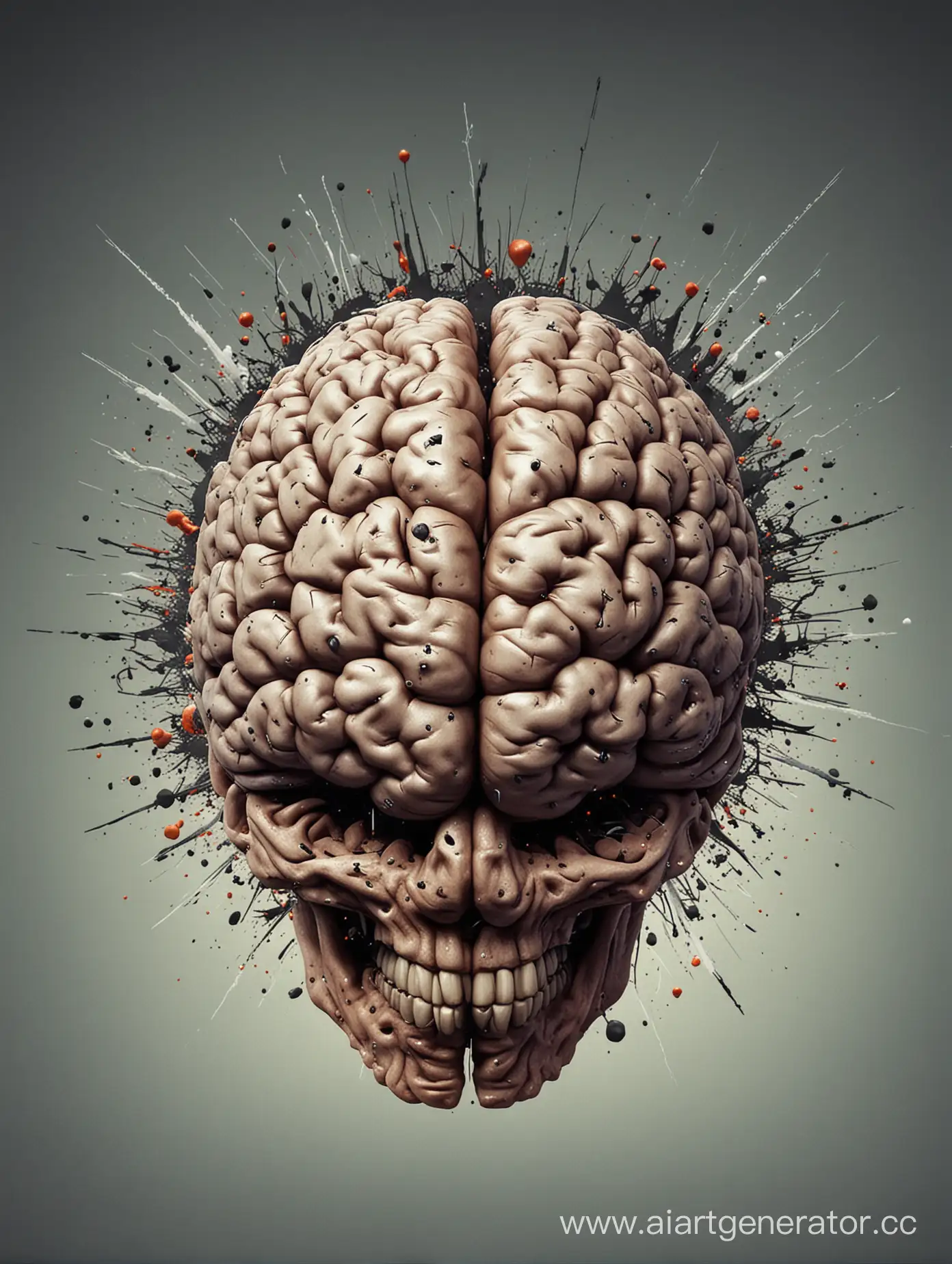 Brain Destruction, уничтожение мозга, без текста, без букв, панк, панк-рок, взрыв 
