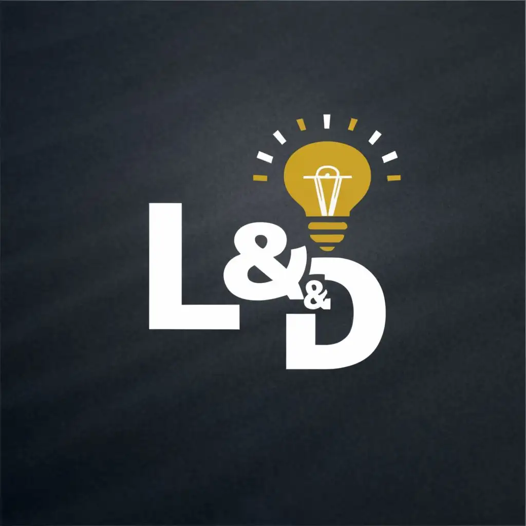 a logo design,with the text "L & D", main symbol:Learning and Development,Moderate,be used in Education industry,clear background