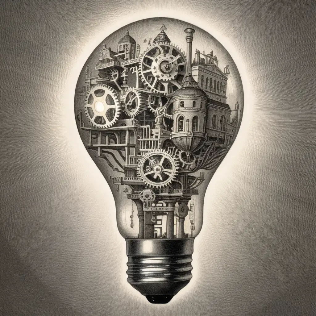 escher clockwork lightbulb
