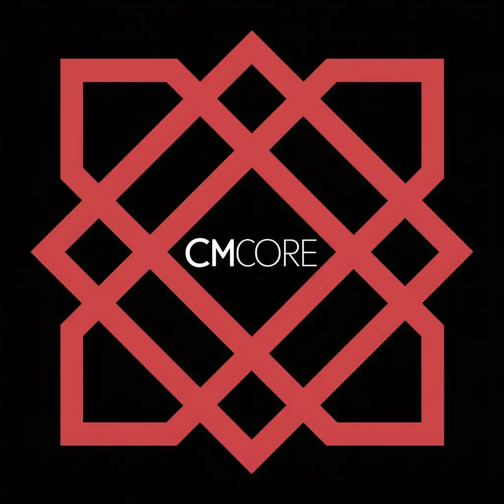 LOGO-Design-For-cmCore-Dynamic-Intersecting-Squares-with-Bold-Typography