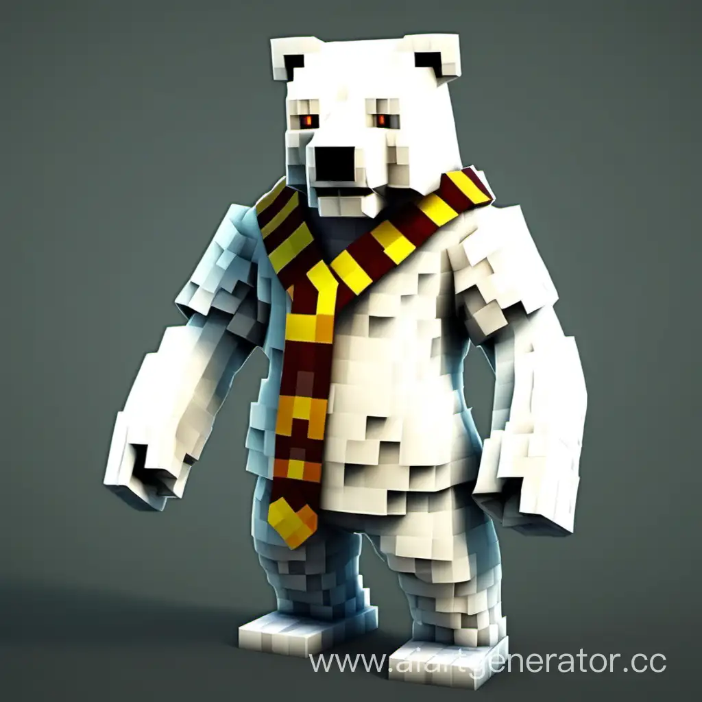 White bear from Minecraft in the world of Harry Potter