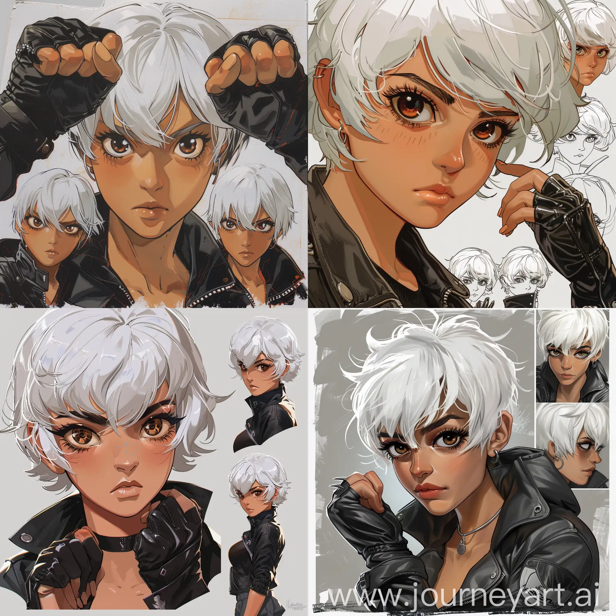 Stylish-Anime-Warrior-with-Fluffy-White-Hair-and-Sharp-Brown-Eyes