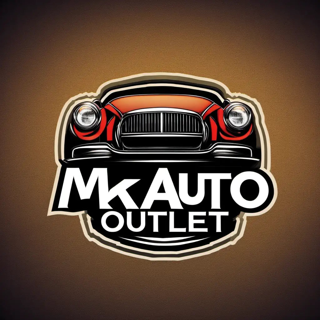 MKs Auto Outlet Logo Design with Bold Typography and Automotive Theme