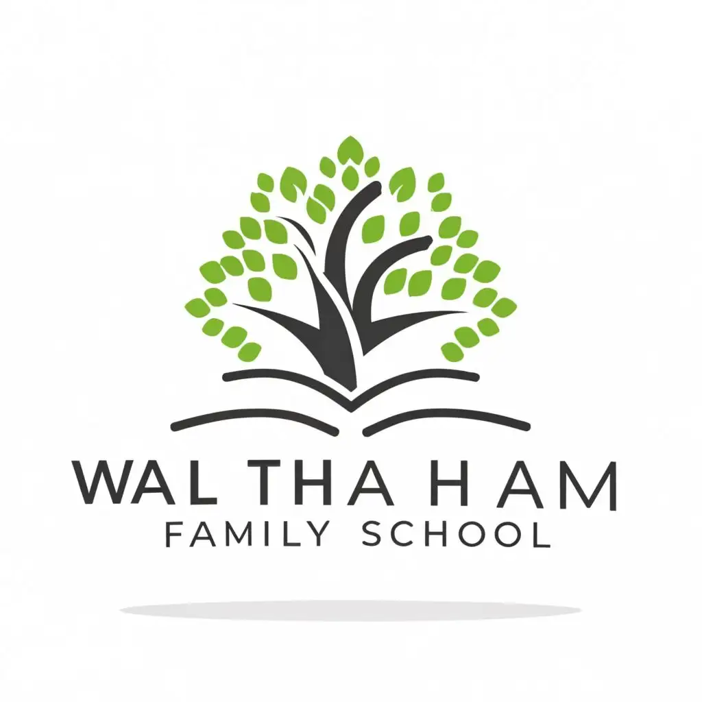 a logo design,with the text "Waltham Family School", main symbol:learning, nature,Minimalistic,be used in Education industry,clear background
