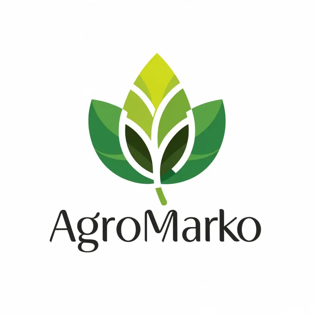 a logo design,with the text "agro-marko", main symbol:green color maybe one a hue,Moderate,clear background