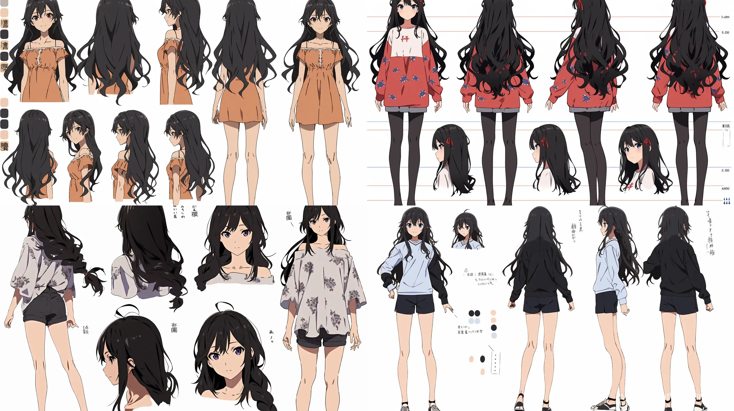 Stylish-High-School-Girl-with-ShoulderLength-Black-Hair-Anime-Character-Art
