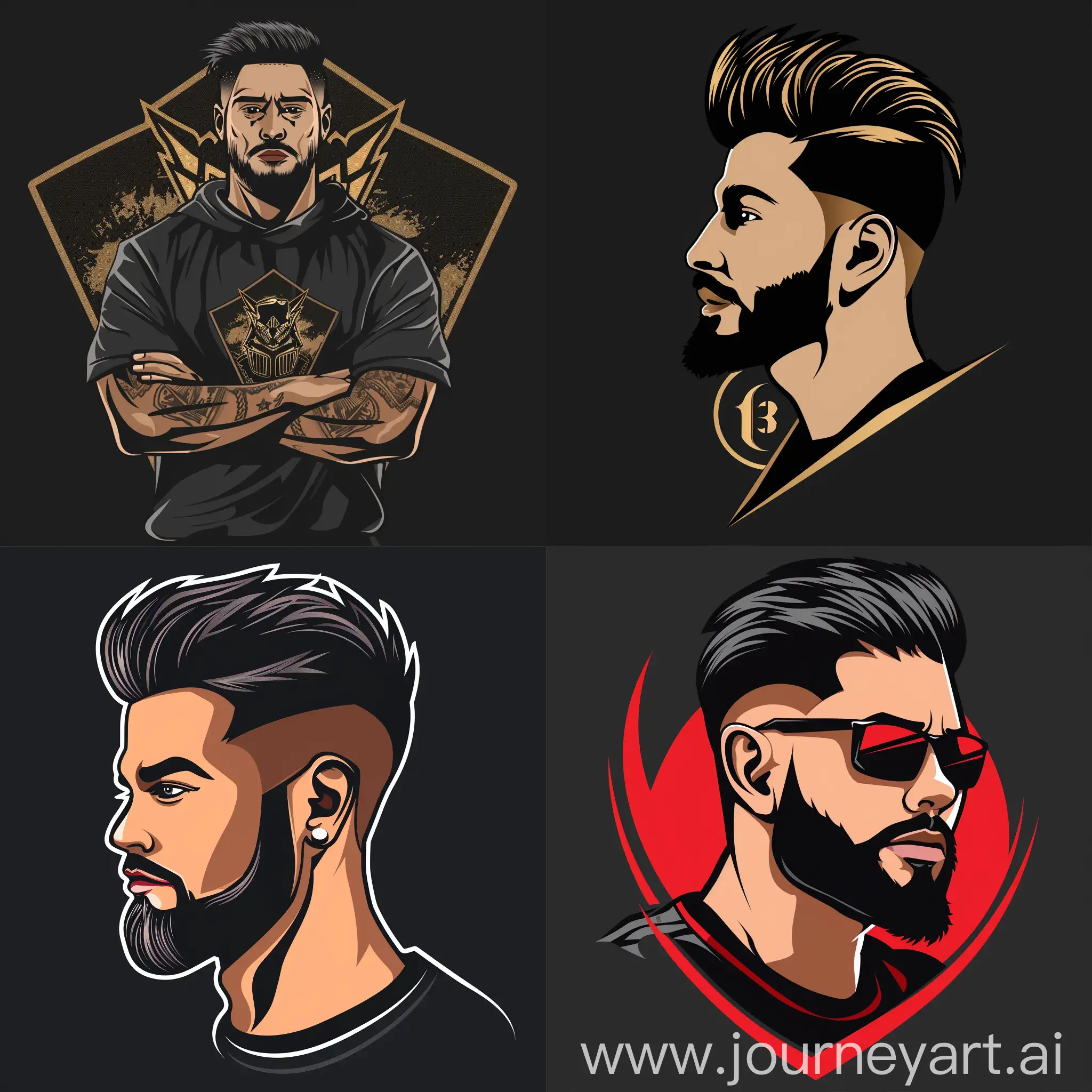 Brazilian-Male-Hairdresser-Creating-2D-Logo-Art