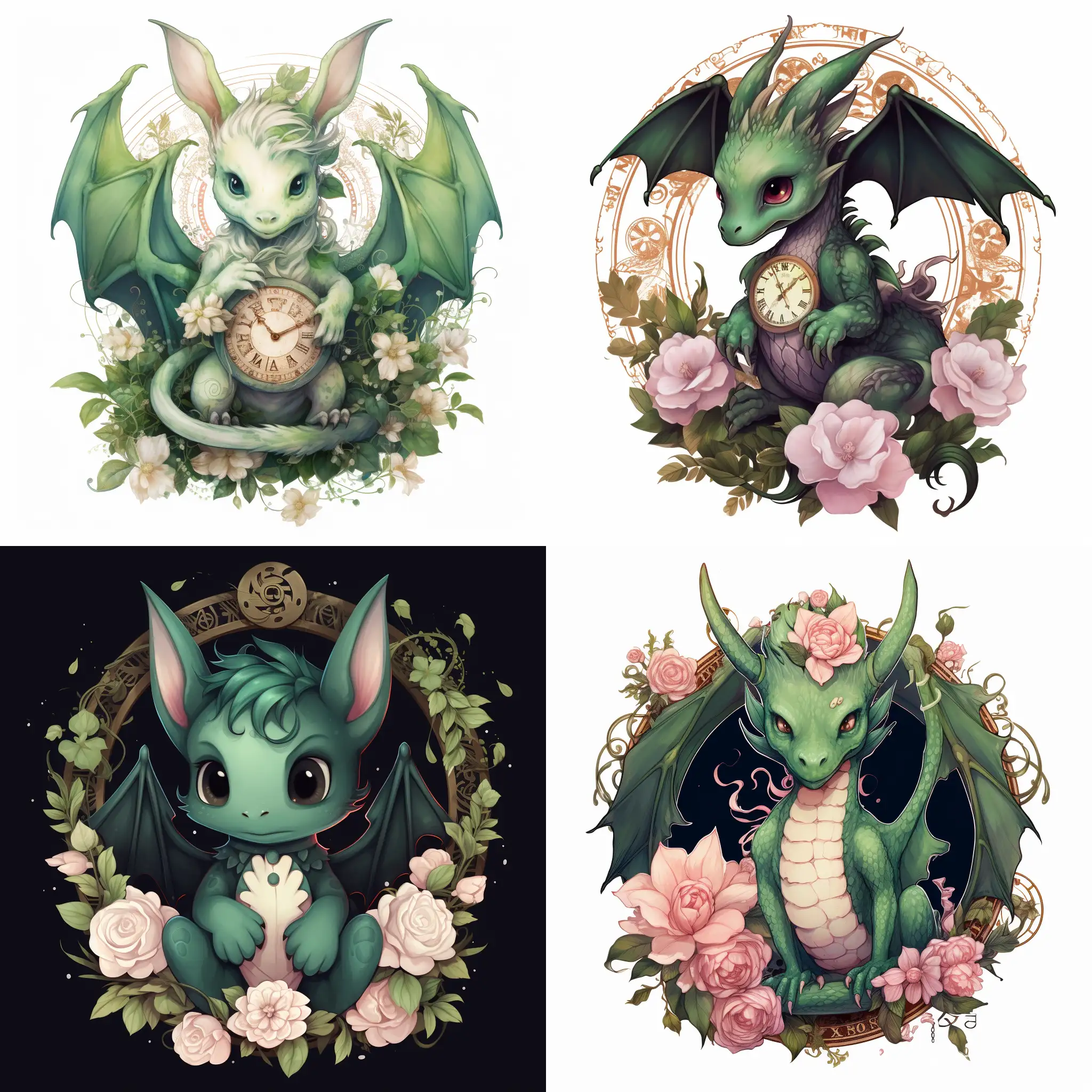Enchanting-AnimeStyle-Baby-Dragon-with-Floral-Elegance