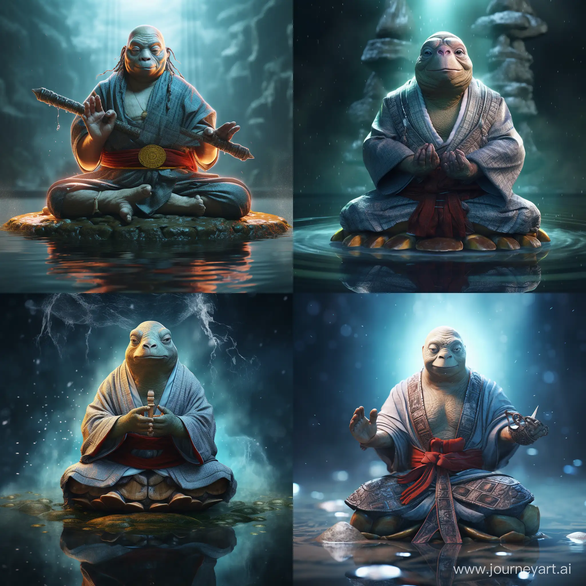 HyperRealistic-Anthropomorphic-Wise-Kung-Fu-Master-Oogway-in-Glittering-Robes