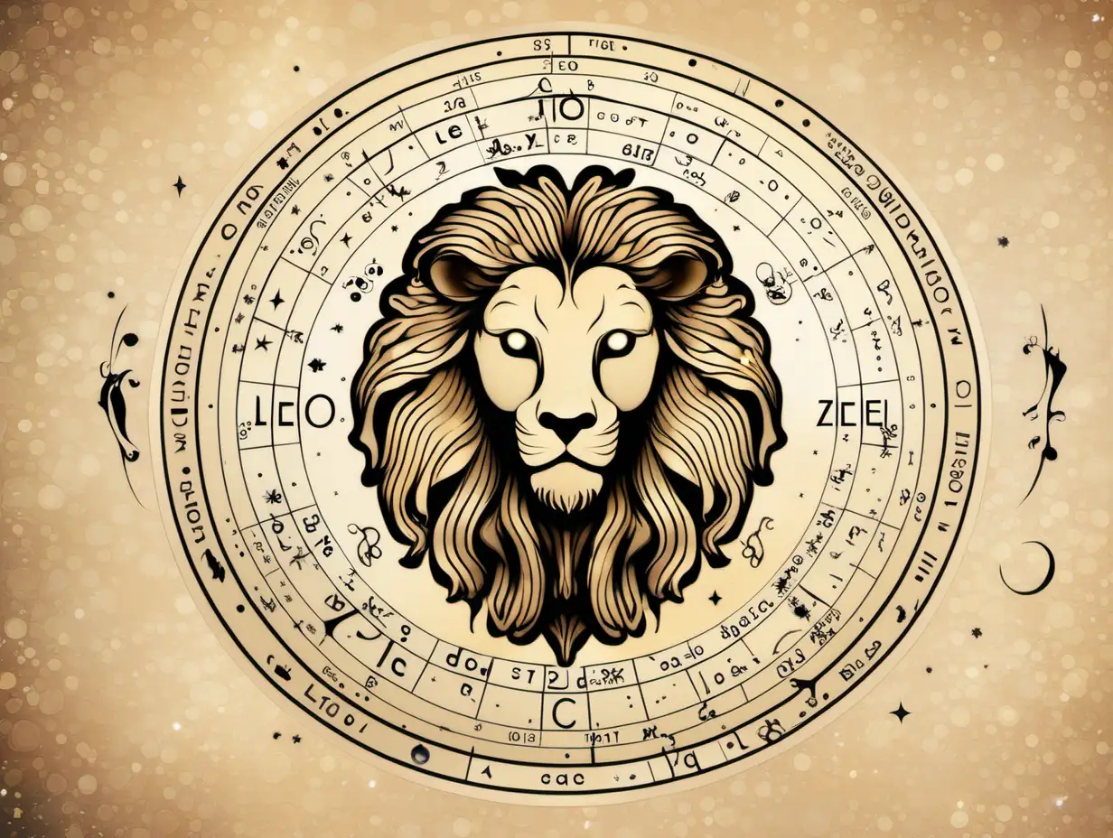 Majestic Leo Zodiac Art Celestial Lion in Cosmic Splendor