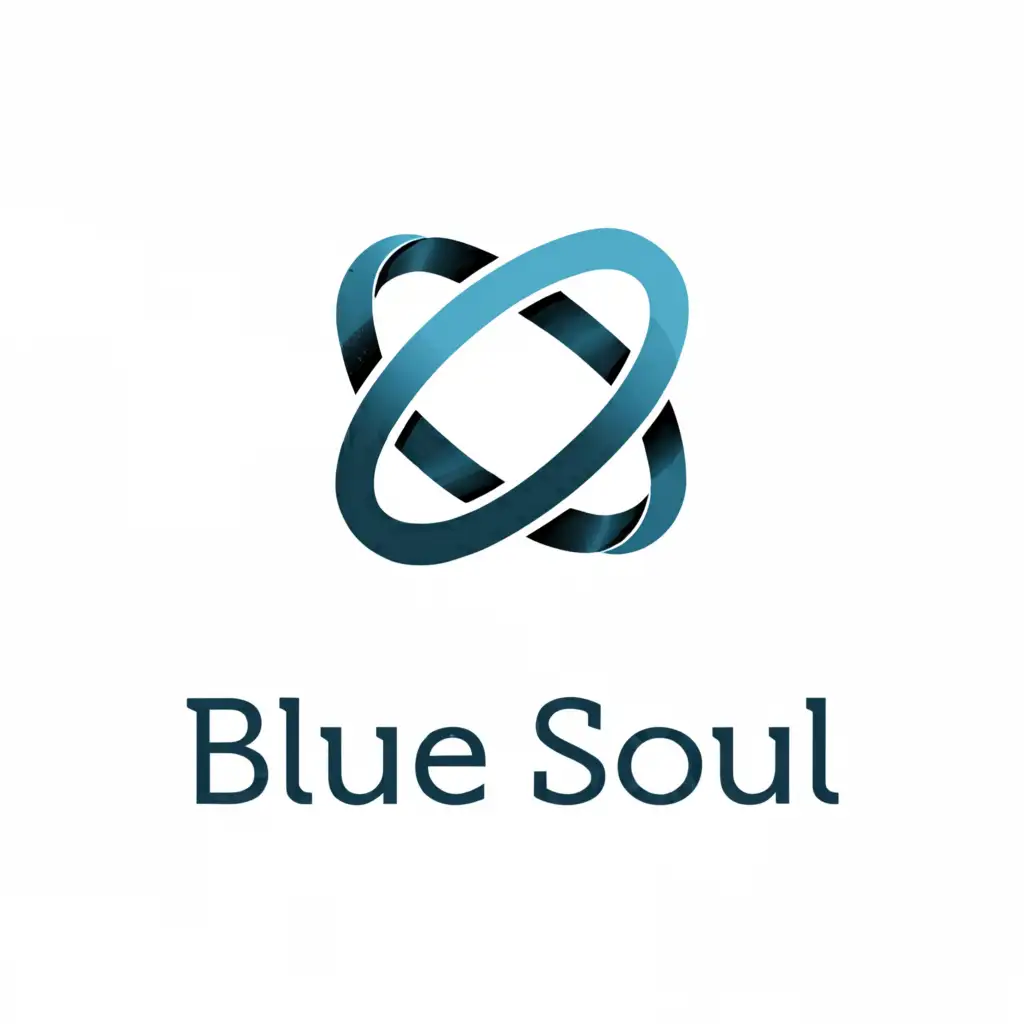 a logo design,with the text "Blue Soul", main symbol:Infinity Symbol: At the center of the design is a sleek and elegant infinity symbol, representing eternity and the interconnectedness of all things. The infinity symbol is stylized with smooth curves, suggesting the fluidity of water and the graceful movements of a diver.
Ocean Waves: Surrounding the infinity symbol are gentle waves in various shades of blue, depicting the vast expanse of the ocean. The waves are rendered with soft lines and subtle gradients to convey a sense of calmness and serenity.,complex,clear background