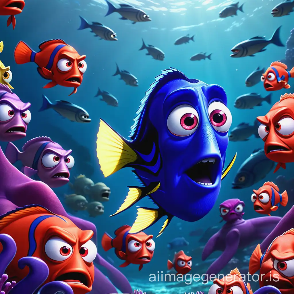 Furious-Dory-Swimming-Amidst-a-School-of-Angry-Female-Fish