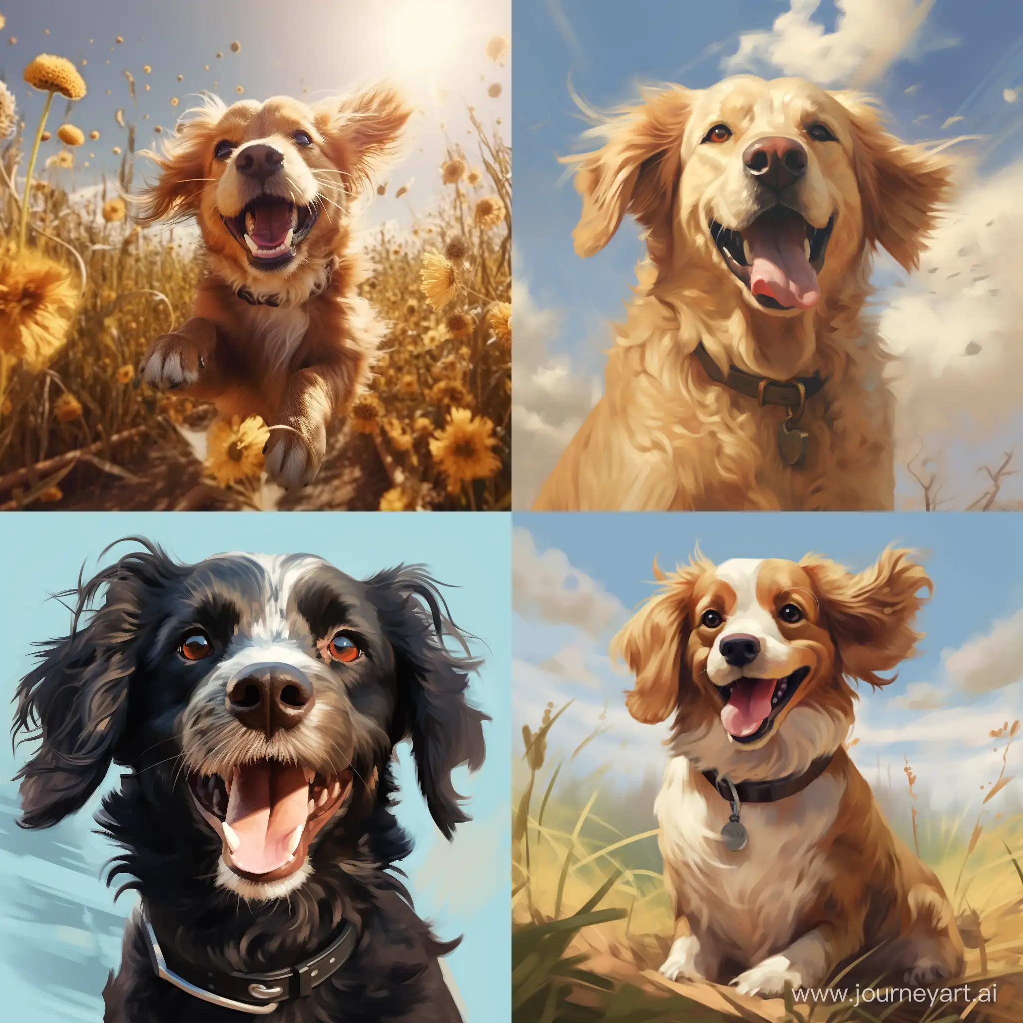 Joyful-Canine-Companion-in-a-Square-Frame