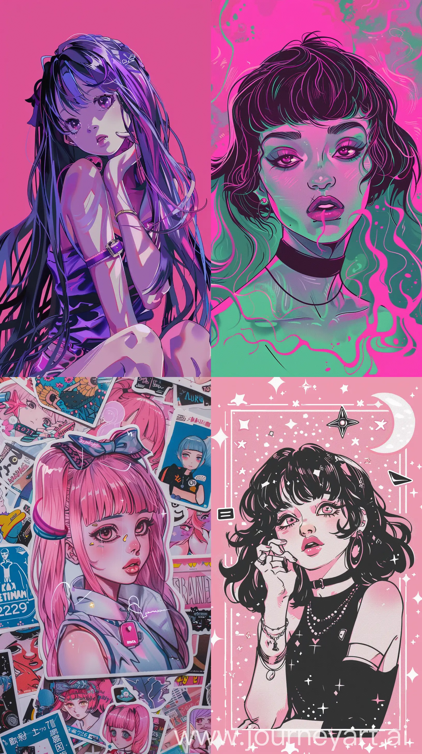 Aesthetic-Y2K-Anime-Sticker-Design-with-Vibrant-90s-Vibes