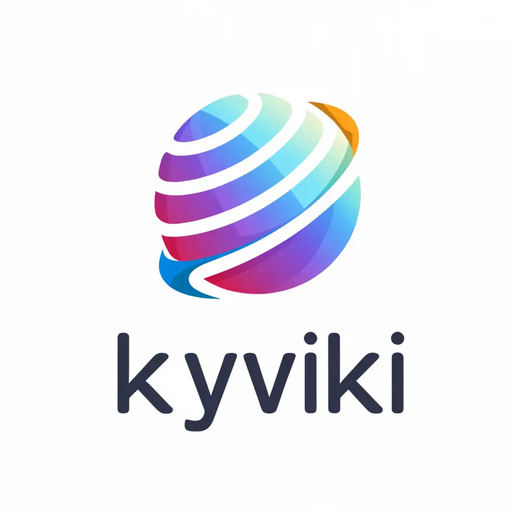a logo design,with the text "KyWiki", main symbol:a globe,Minimalistic,be used in Technology industry,clear background