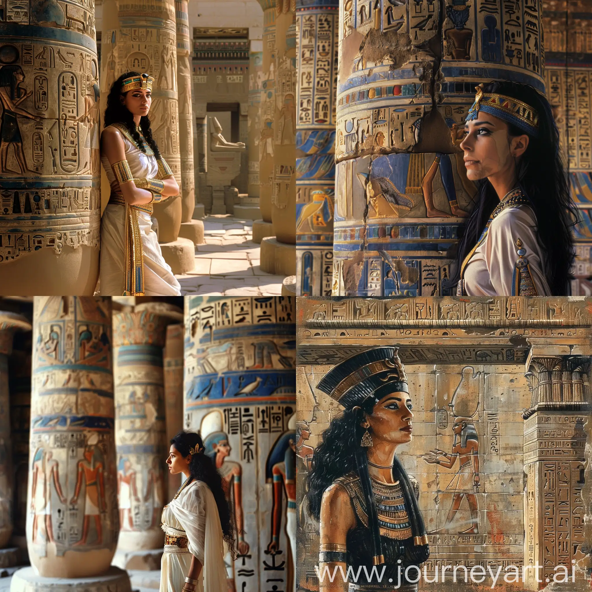 Egyptian-Woman-Praying-in-Ancient-Temple