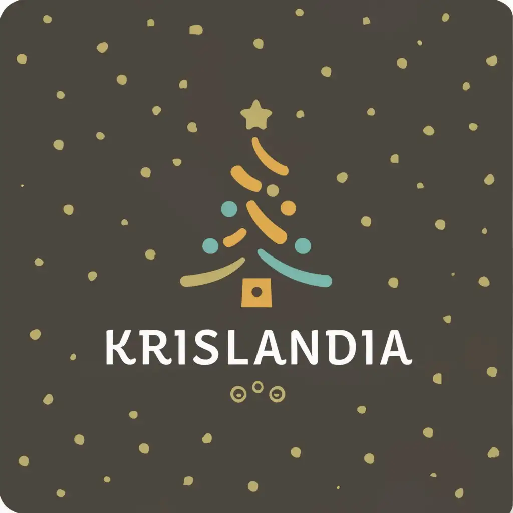 LOGO-Design-For-Krislandia-ChristmasThemed-Logo-with-a-Modern-Twist