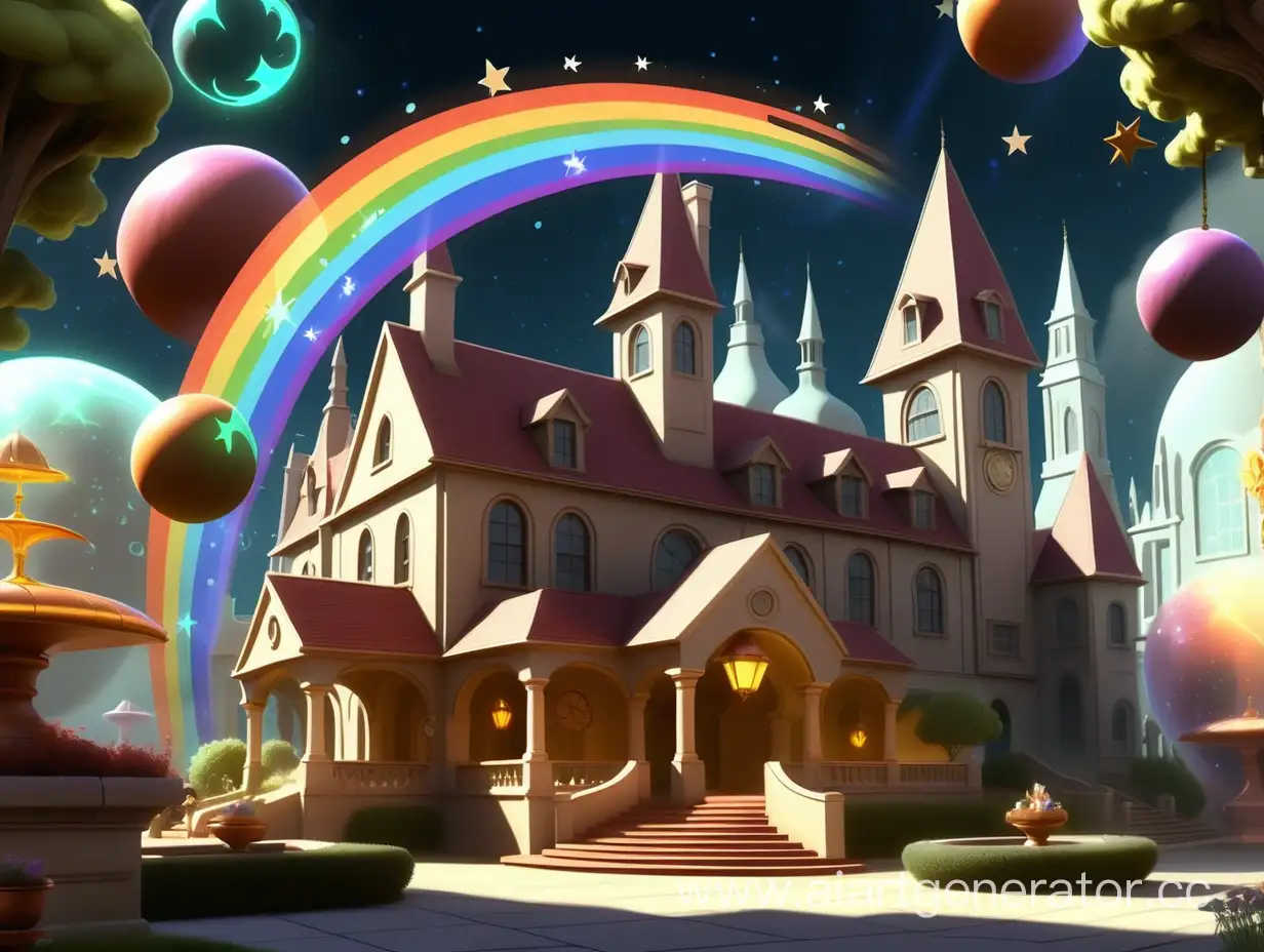 Enchanting-Scene-School-of-Young-Wizards-of-Communication-in-Magical-Atmosphere