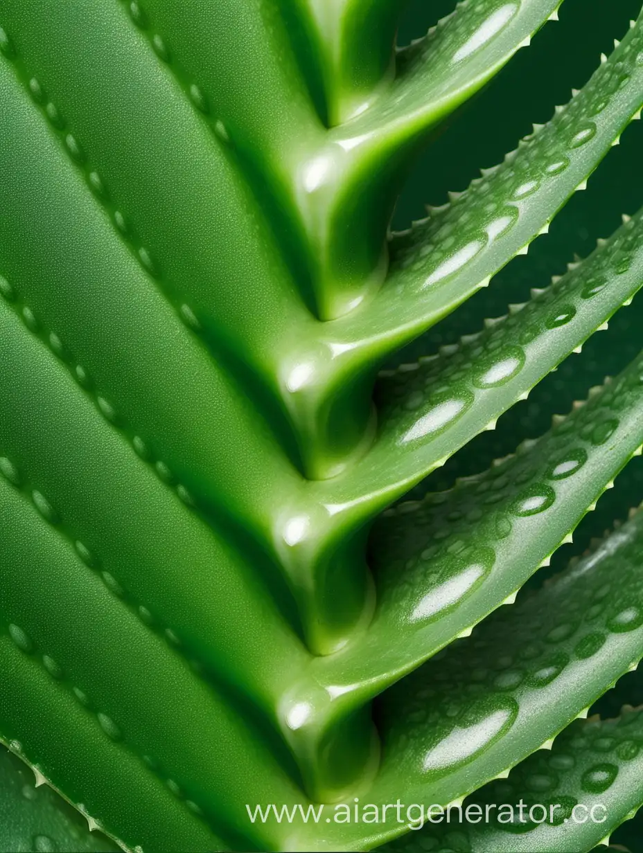 Aloe vera extreme close up 2 leaves on green background repeat pattern