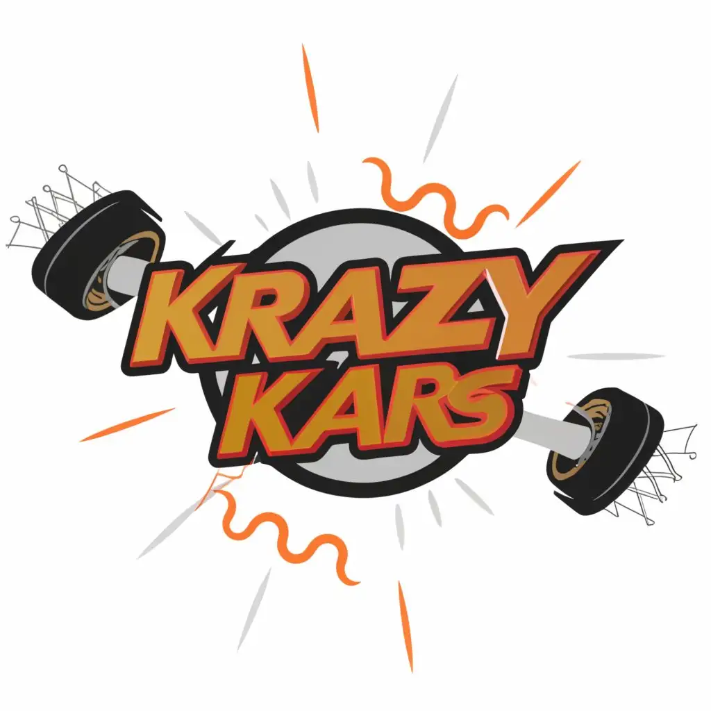 LOGO Design For Krazy Kars Sleek Car Illustration on Clean Background ...