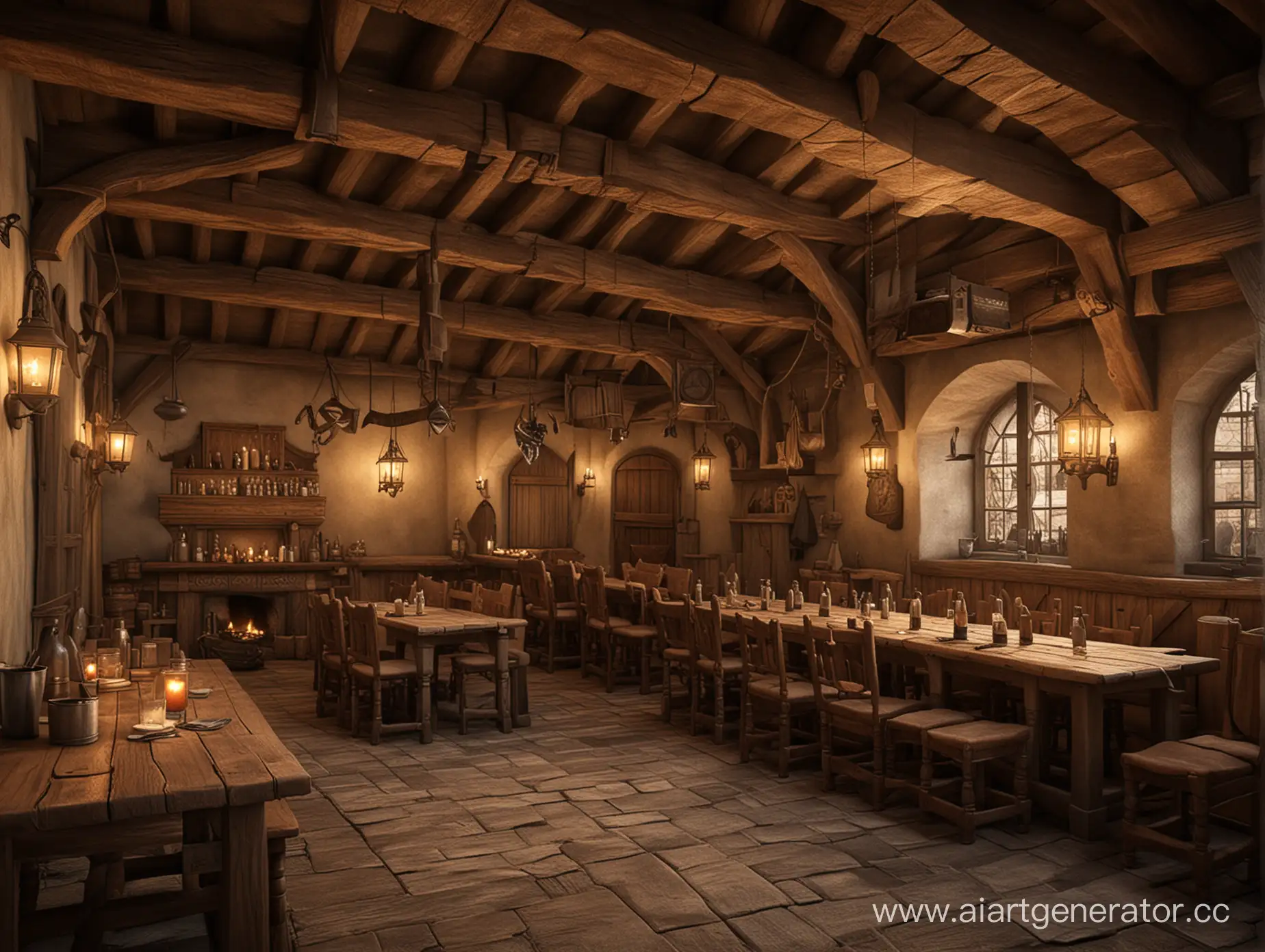 Medieval-Tavern-Ambiance-with-Brown-Shades