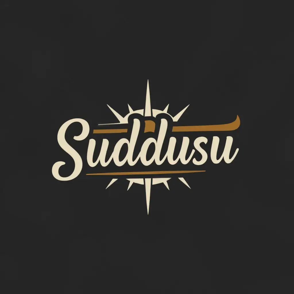 a logo design,with the text "suddusu", main symbol:journey,Moderate,be used in Travel industry,clear background