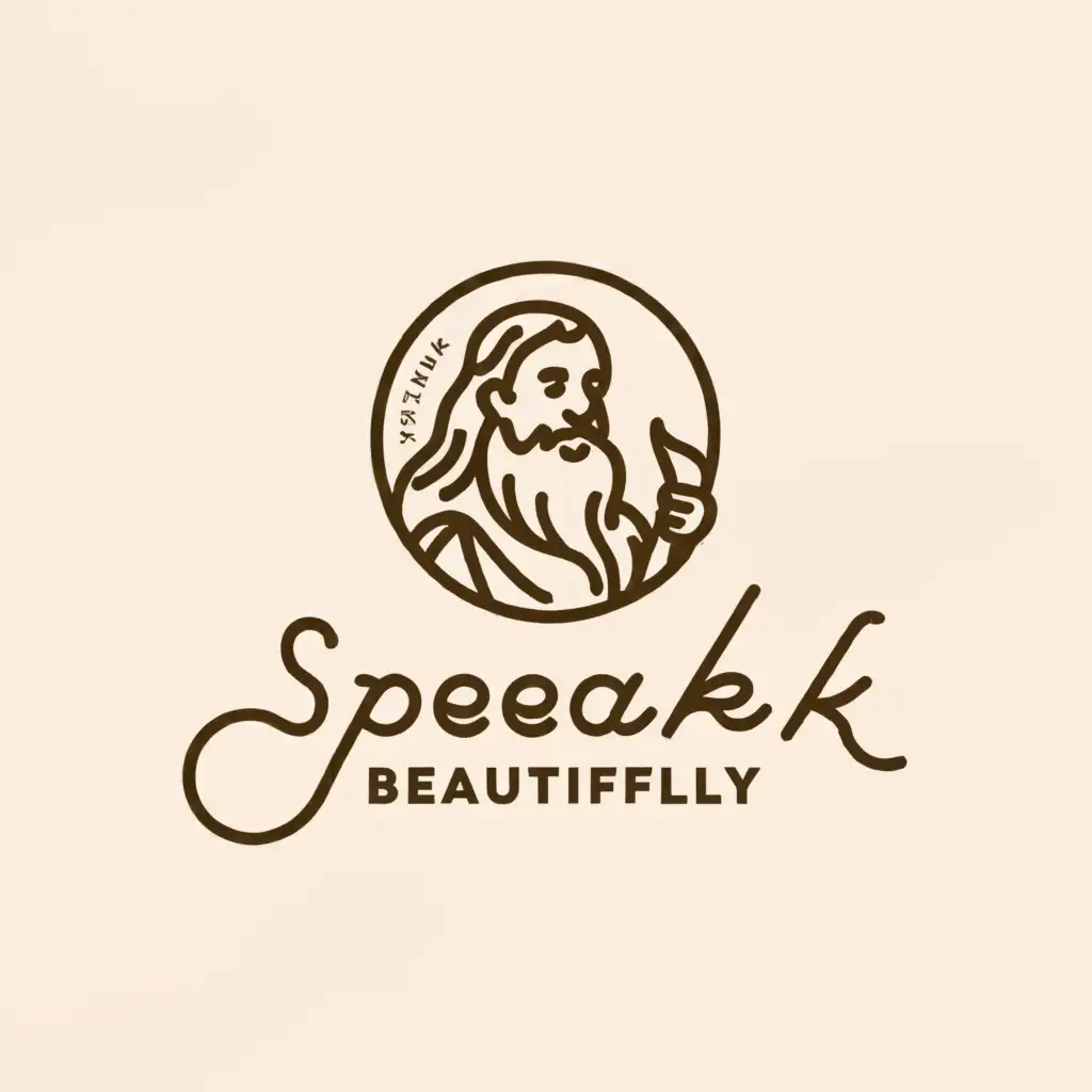 a logo design,with the text "Speak beautifully", main symbol:Orator,Moderate,be used in Nonprofit industry,clear background