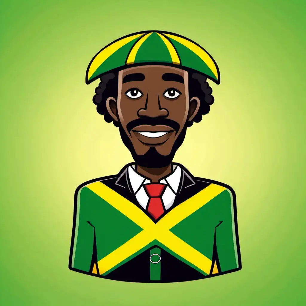 Cheerful Cartoon Jamaican Man Icon | MUSE AI