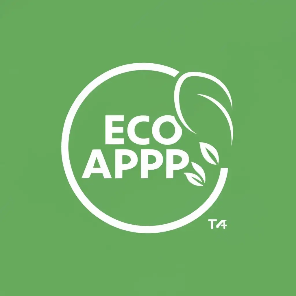 logo, Small steps, big impact, with the text "EcoApp", typography, be used in Nonprofit industry