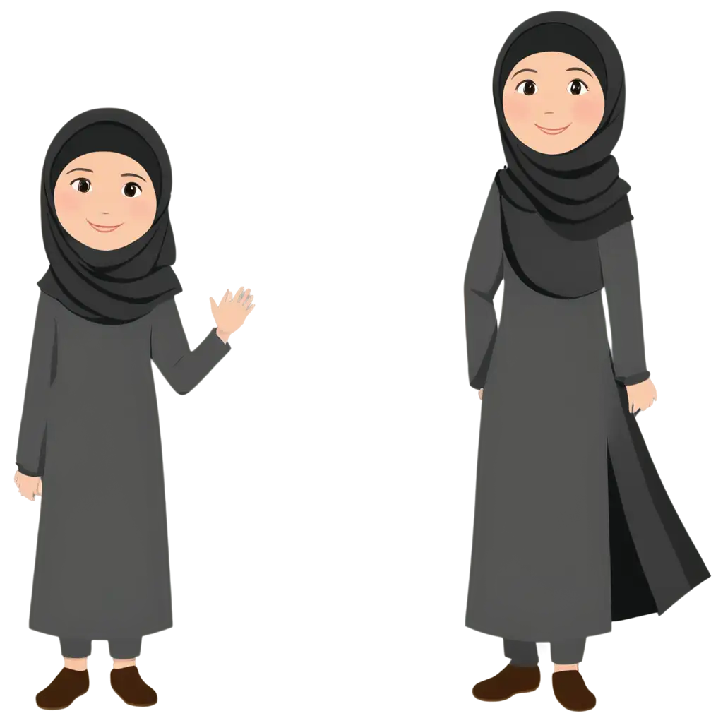 Muslim girl clipart