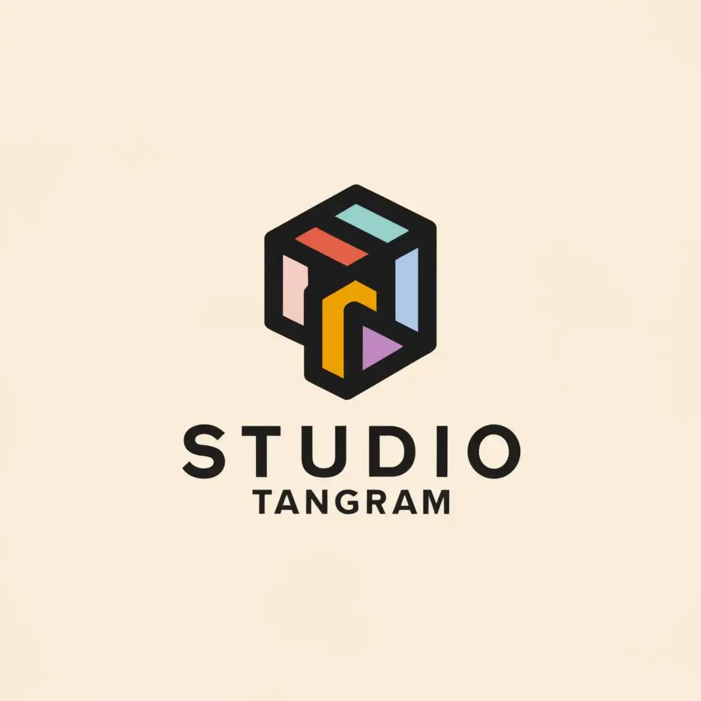 a logo design,with the text "studio tangram", main symbol:Tangram,Minimalistic,be used in Retail industry,clear background