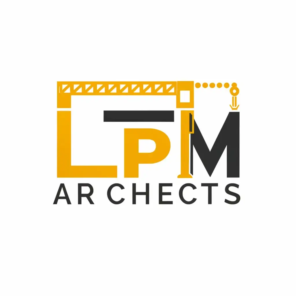 a logo design,with the text "LPM ARCHITECTS", main symbol:CONSTRUCTION,Moderate,be used in Construction industry,clear background