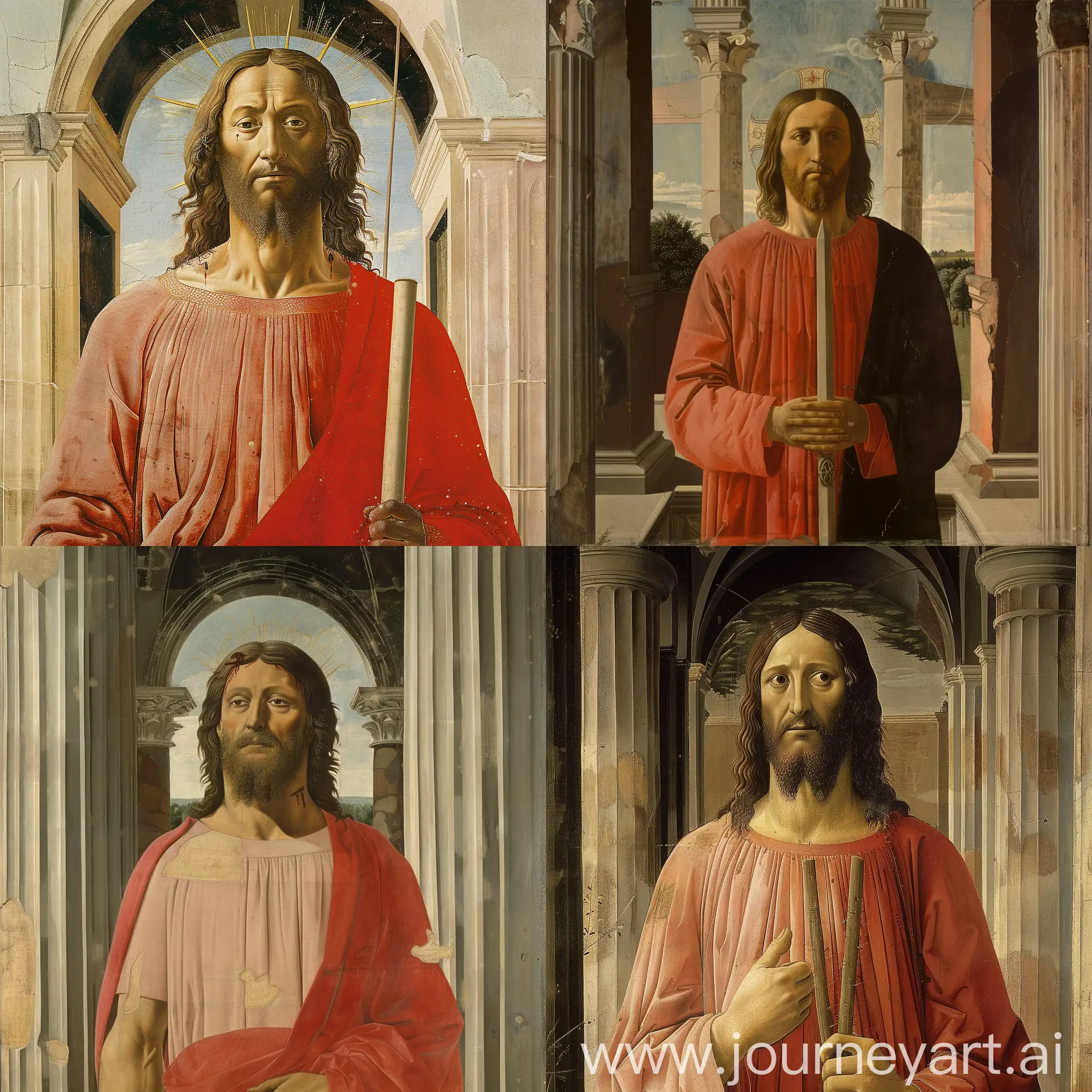 Jesus-Christ-in-Piero-della-Francesca-Style-Painting